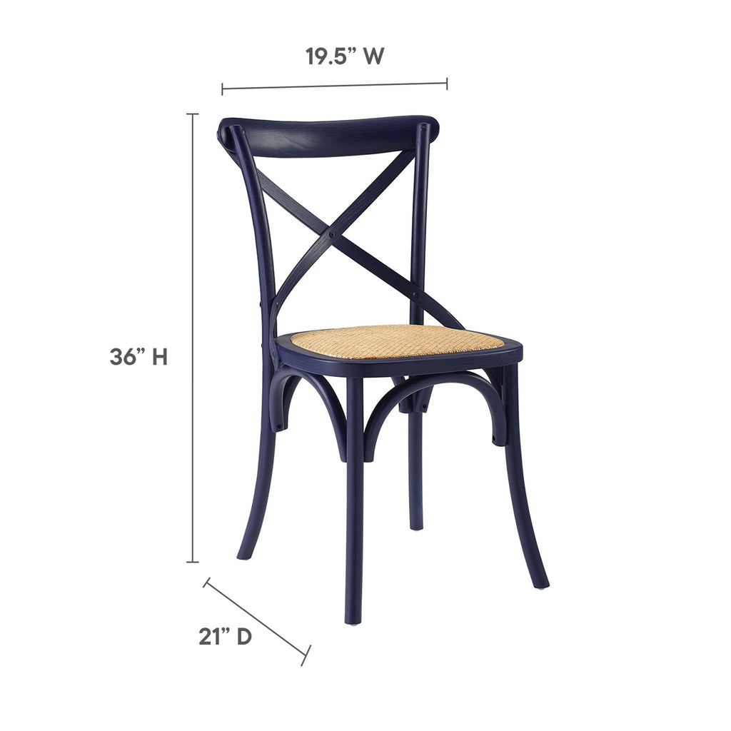 Gear Dining Side Chair by Modway - Black / Gray / Harbor / Midnight Blue / Natural / Walnut / White