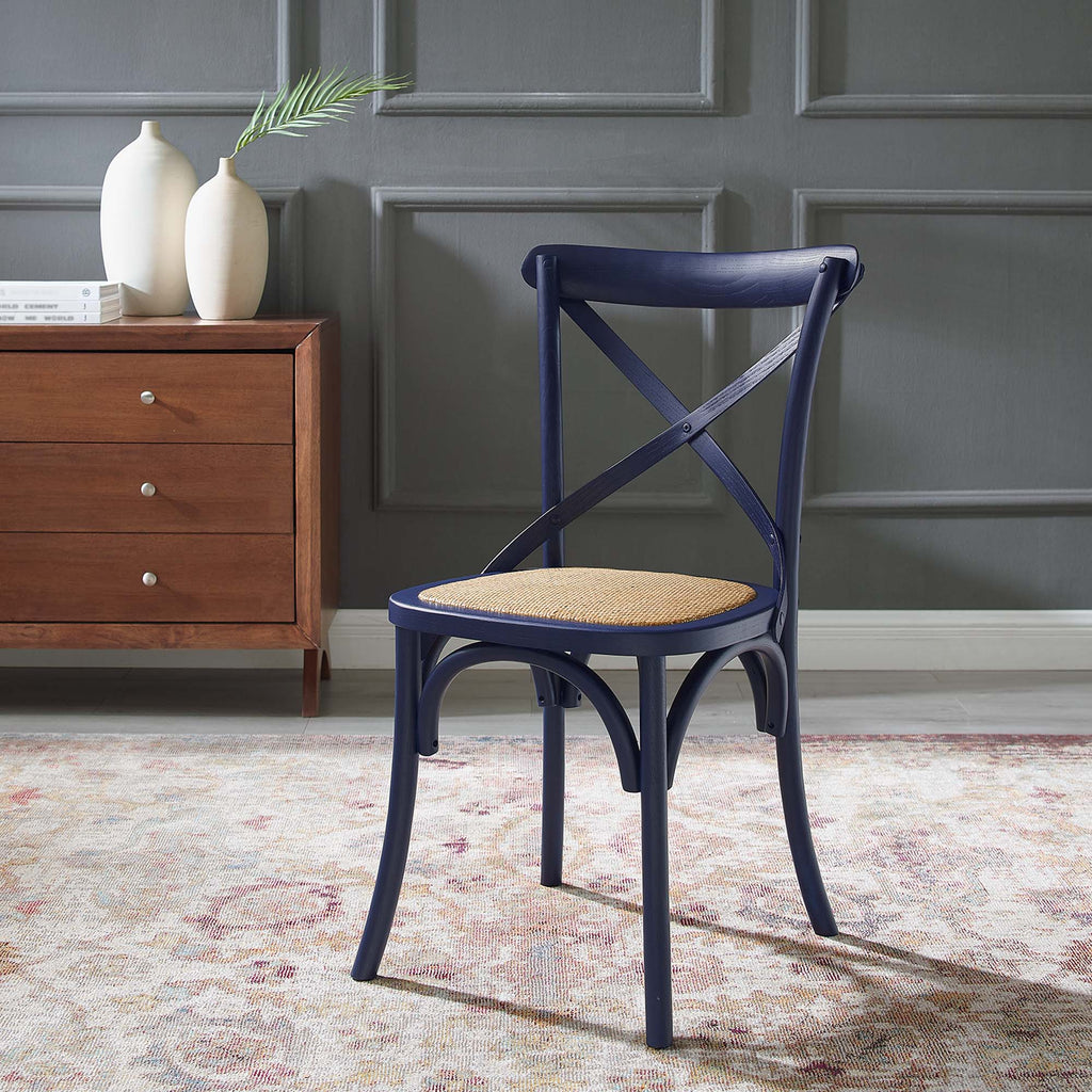 Gear Dining Side Chair by Modway - Black / Gray / Harbor / Midnight Blue / Natural / Walnut / White