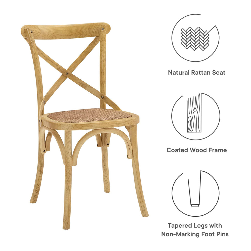 Gear Dining Side Chair by Modway - Black / Gray / Harbor / Midnight Blue / Natural / Walnut / White