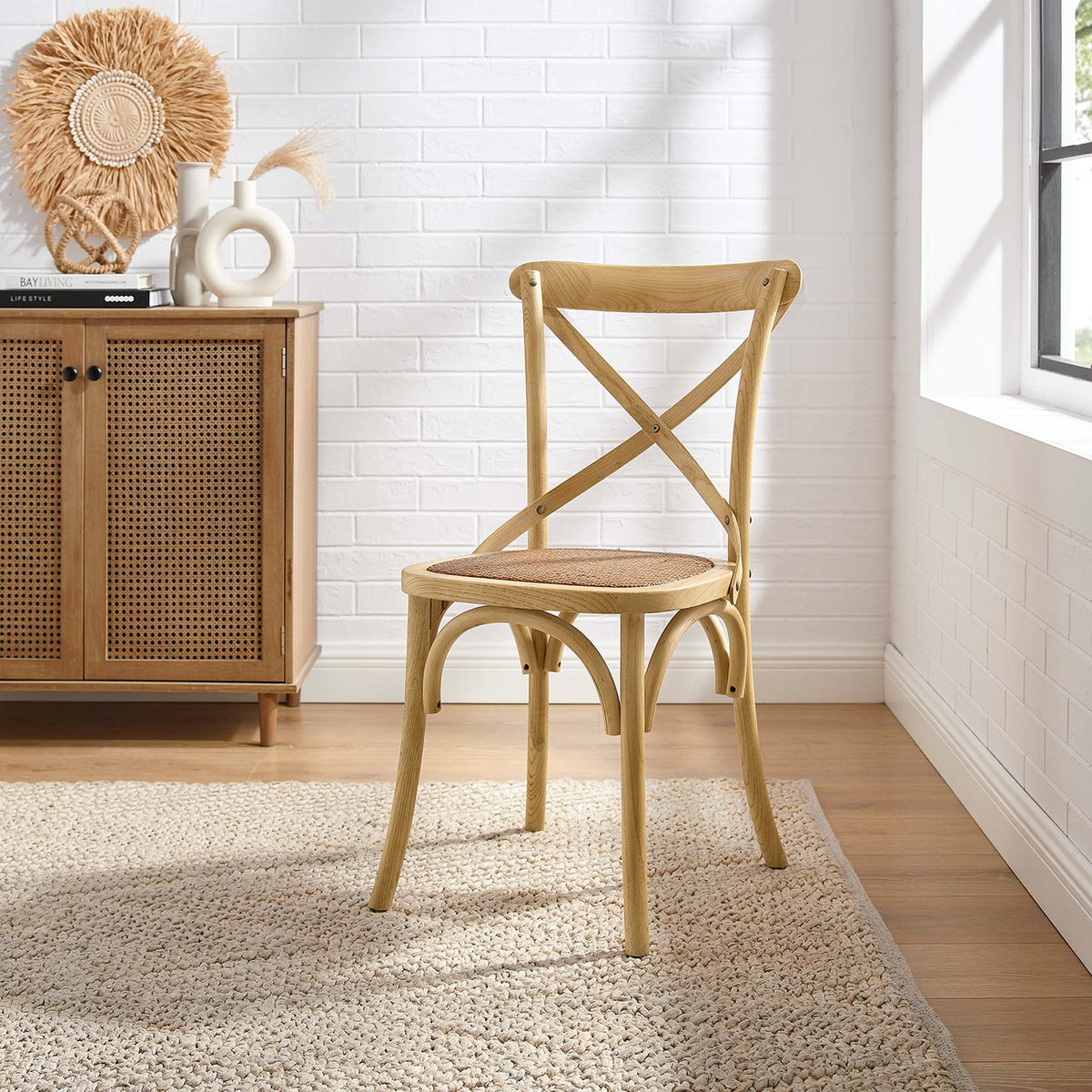 Gear Dining Side Chair by Modway - Black / Gray / Harbor / Midnight Blue / Natural / Walnut / White