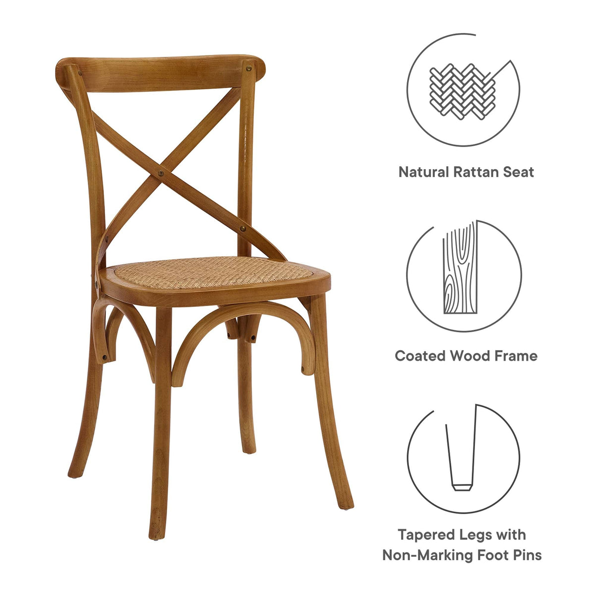 Gear Dining Side Chair by Modway - Black / Gray / Harbor / Midnight Blue / Natural / Walnut / White