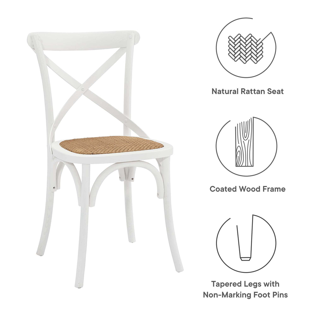 Gear Dining Side Chair by Modway - Black / Gray / Harbor / Midnight Blue / Natural / Walnut / White