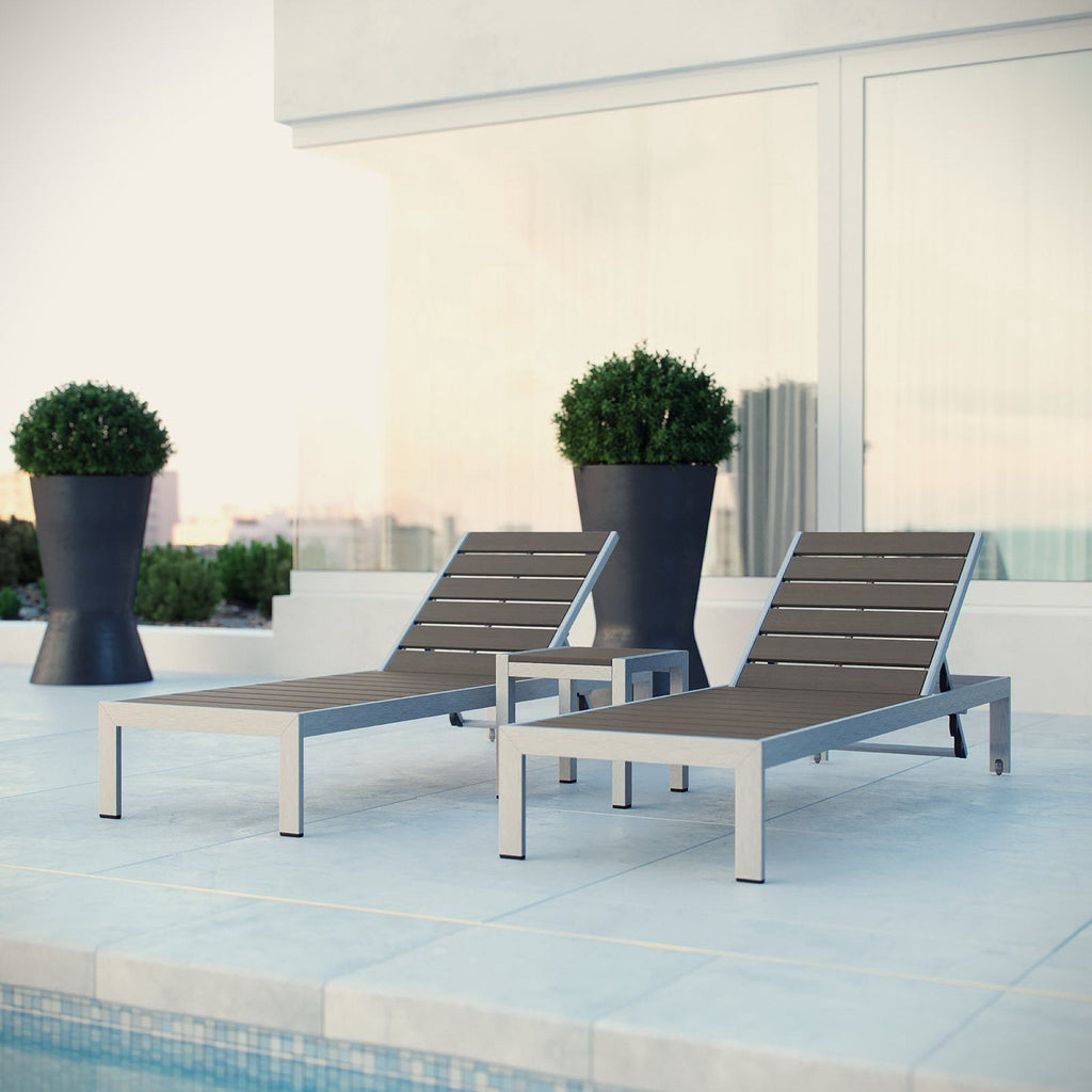 Shore 3 Piece Outdoor Patio Aluminum Set by Modway - EEI-2466