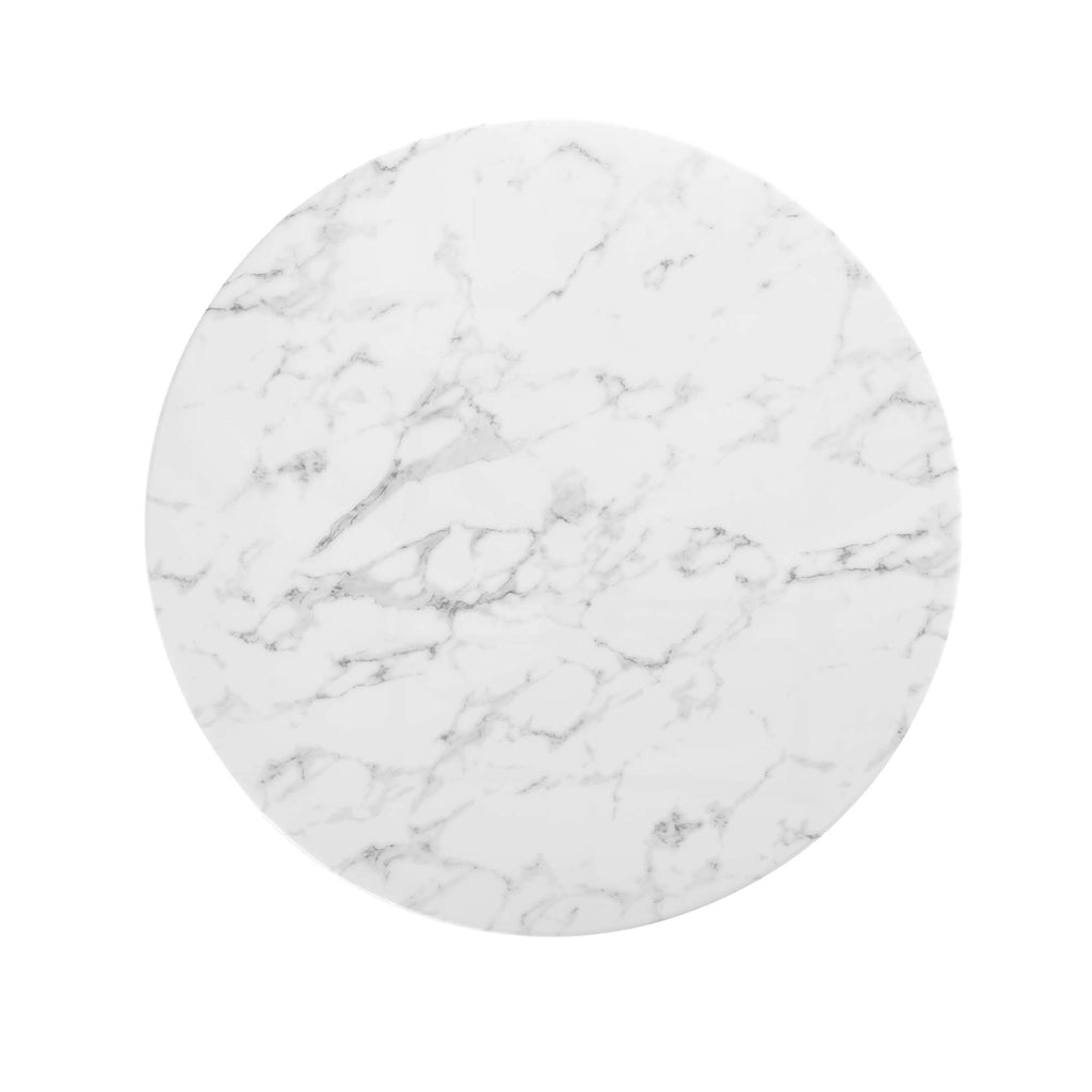 Lippa 40" Round Faux Marble Dining Table by Modway - EEI-3231