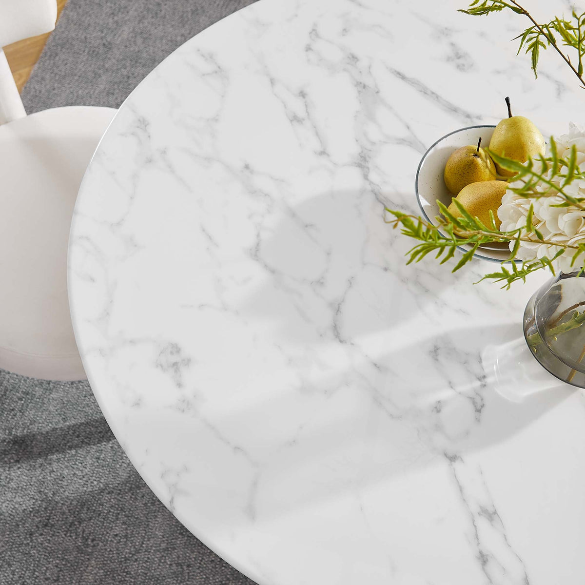 Lippa 40" Round Faux Marble Dining Table by Modway - EEI-3231