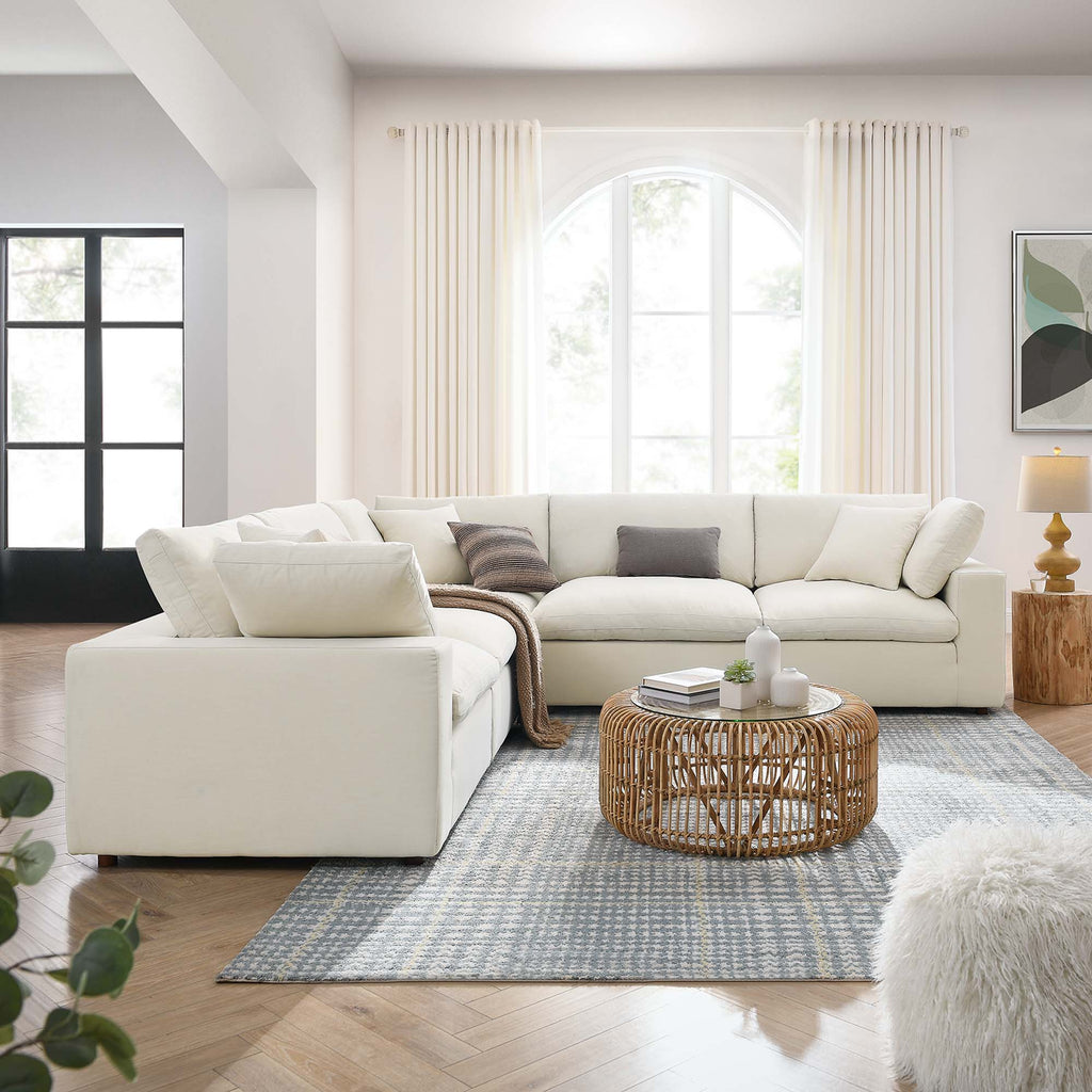 Commix 5 Piece Down Filled Overstuffed Sectional Sofa by Modway