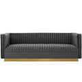 Sanguine Vertical Channel Tufted Performance Velvet Sofa by Modway