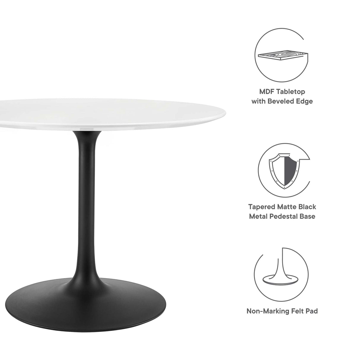 Lippa 40" Round Wood Dining Table by Modway - EEI-3521