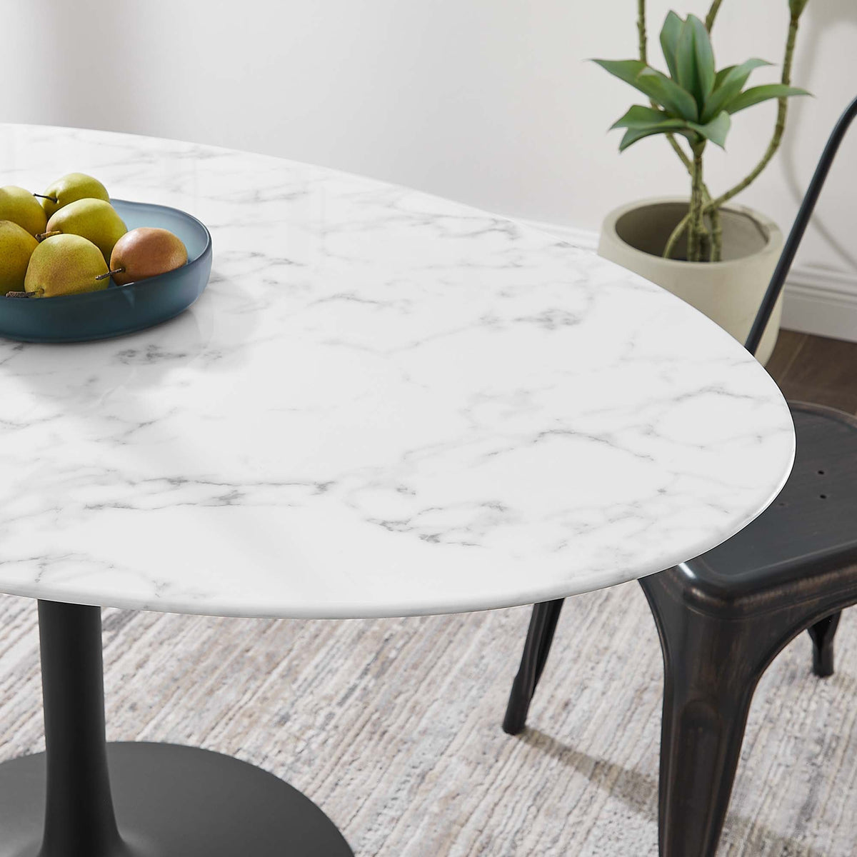 Lippa 54" Oval Faux Marble Dining Table by Modway - EEI-3530