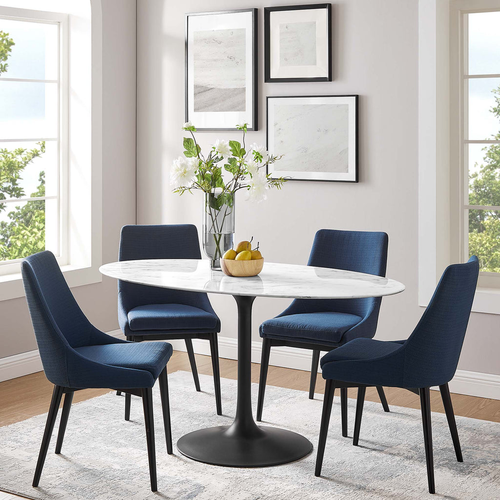 Lippa 60" Oval Faux Marble Dining Table by Modway - EEI-3531