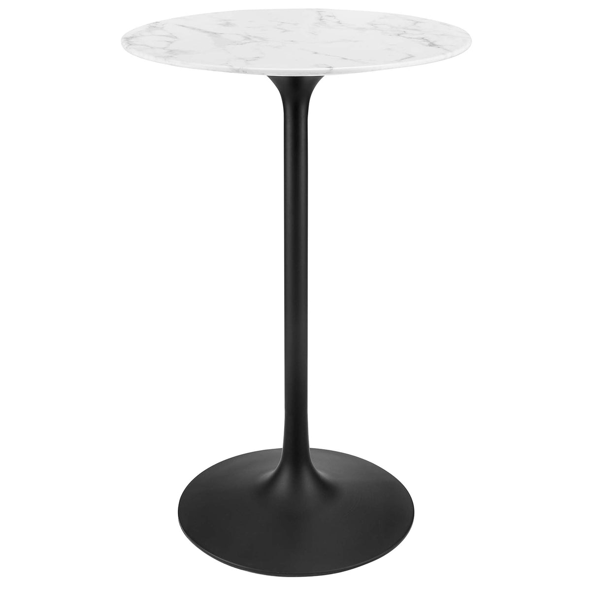 Lippa 28" Round Faux Marble Bar Table by Modway - EEI-3547