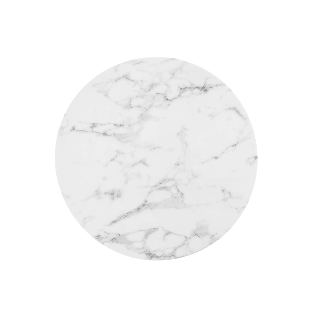 Lippa 28" Round Faux Marble Bar Table by Modway - EEI-3547