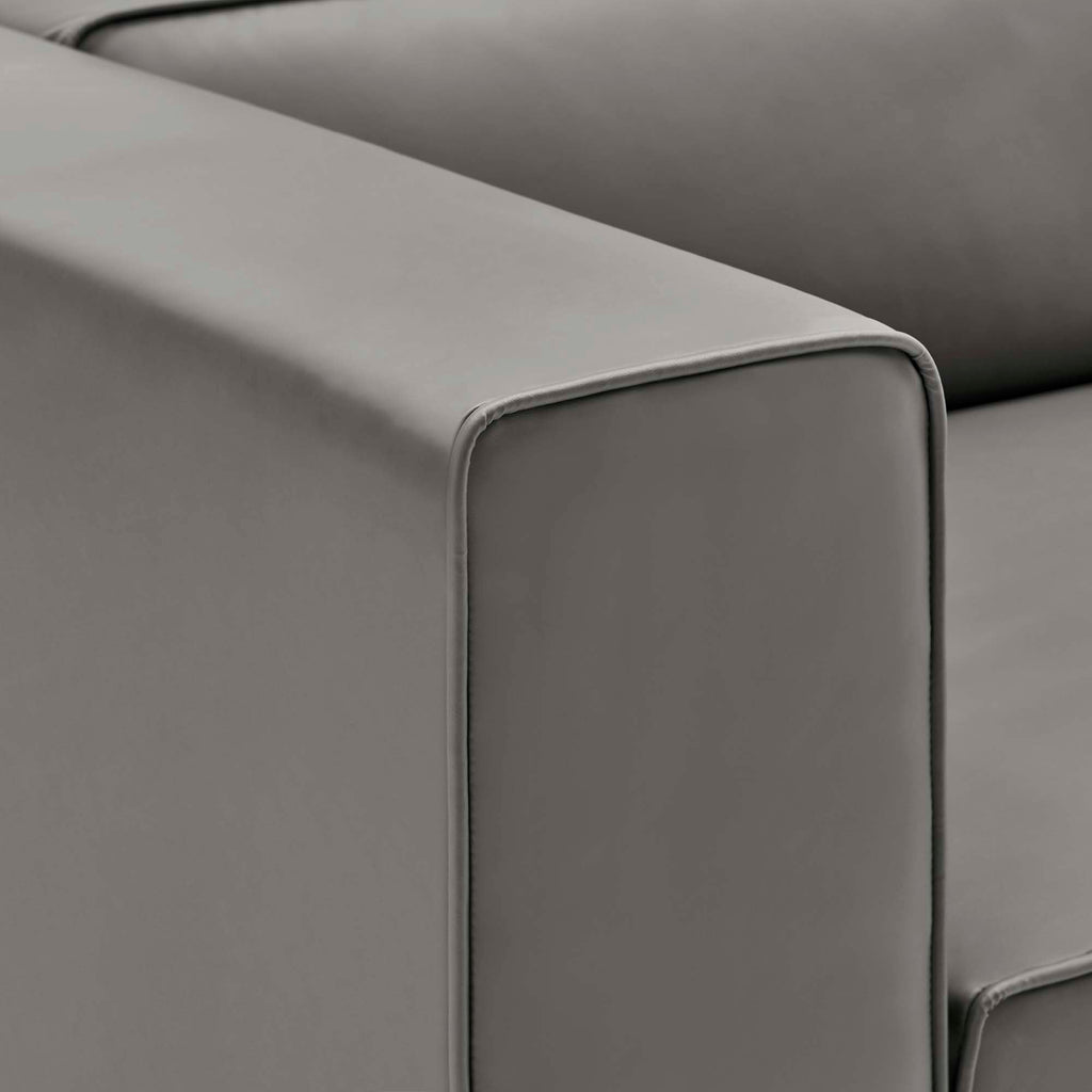 Mingle 4-Piece Vegan Leather Sectional Sofa by Modway