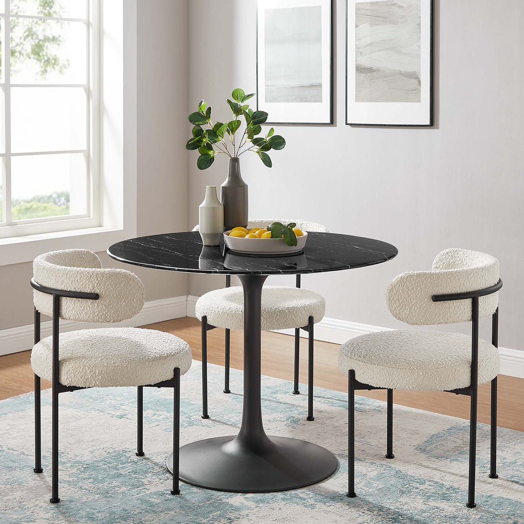 Lippa 40" Round Faux Marble Dining Table by Modway - EEI-4876