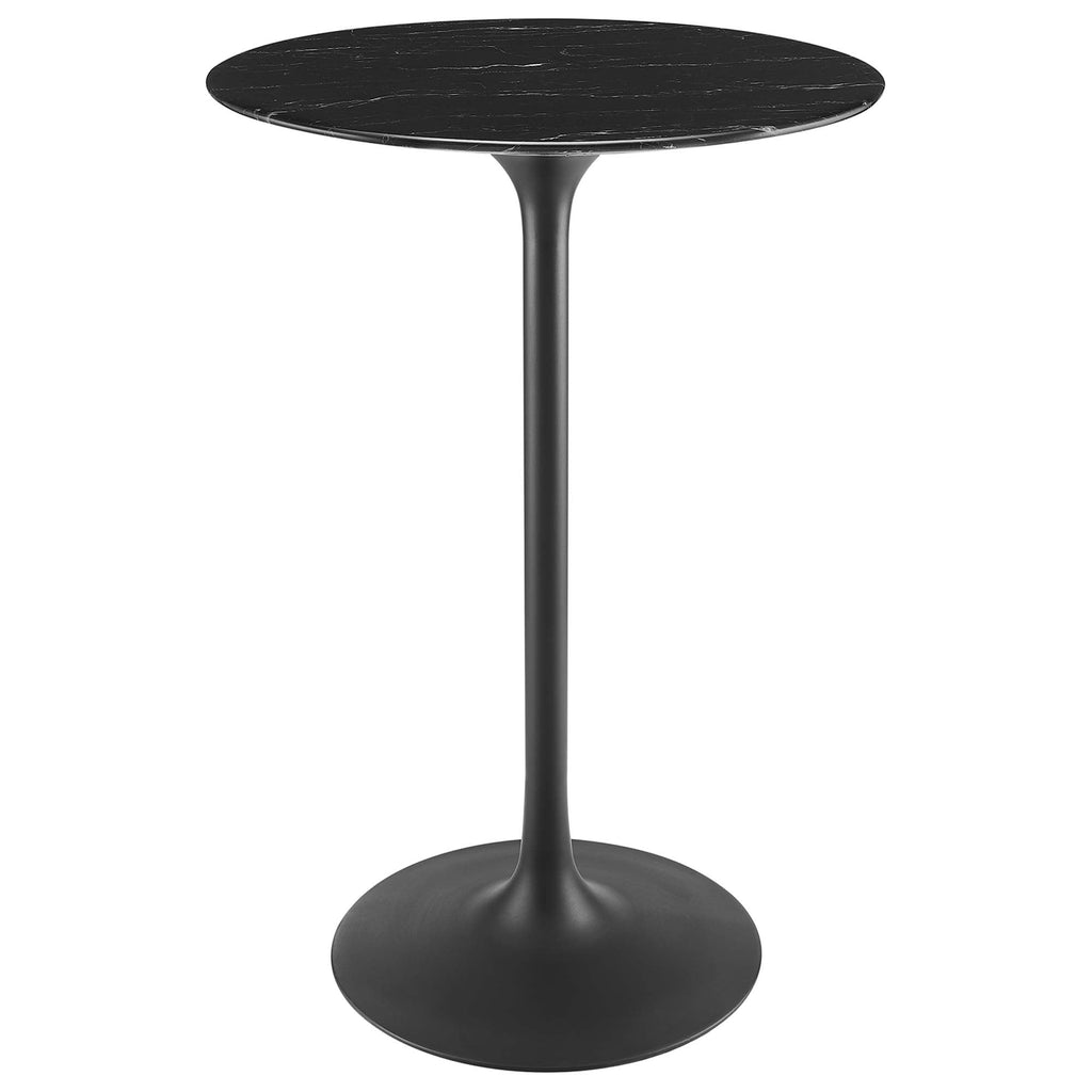 Lippa 28" Round Faux Marble Bar Table by Modway - EEI-4892