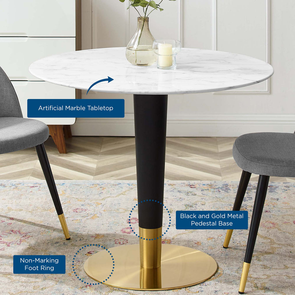 Zinque 36" Artificial Marble Dining Table by Modway - EEI-5122