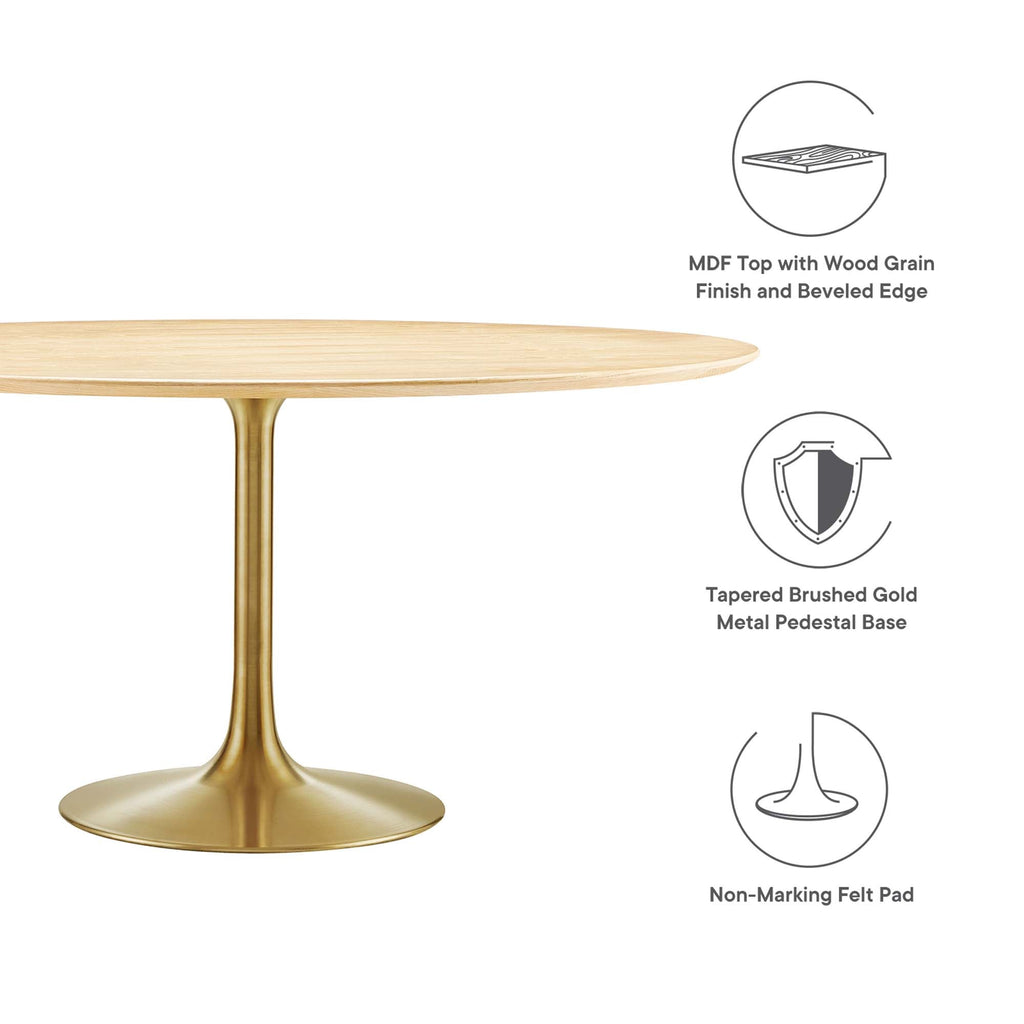 Lippa 60" Round Wood Dining Table by Modway - EEI-5233
