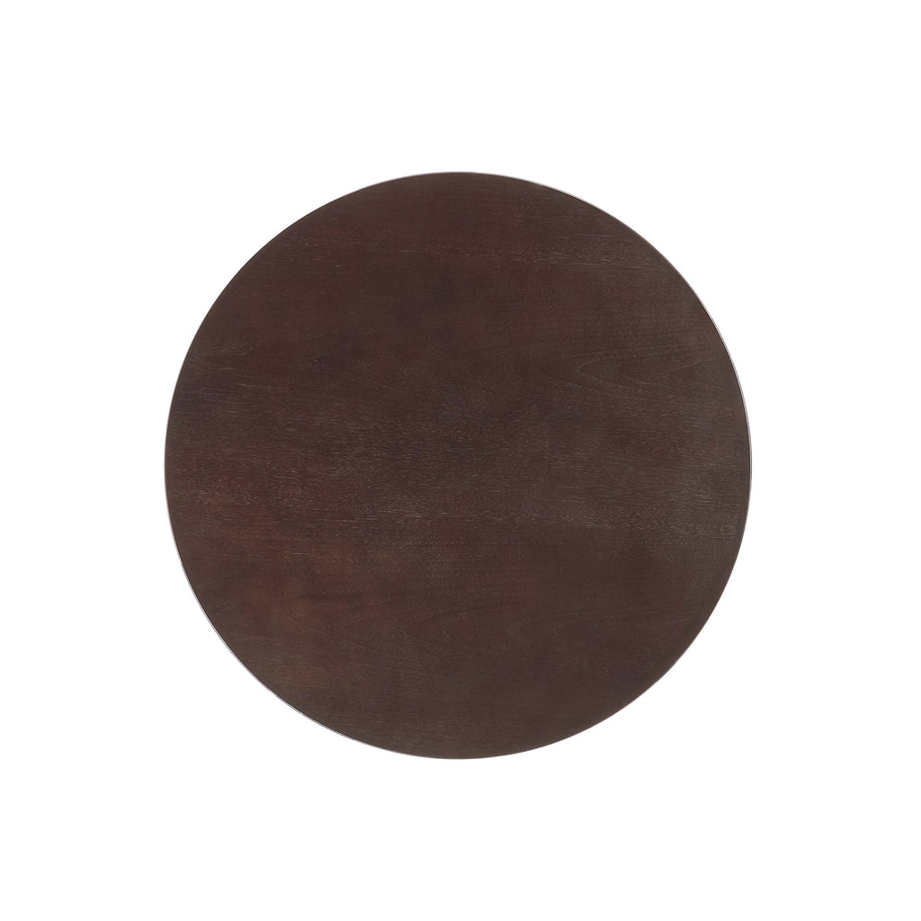 Lippa 28" Round Cherry Walnut Wood Bar Table by Modway