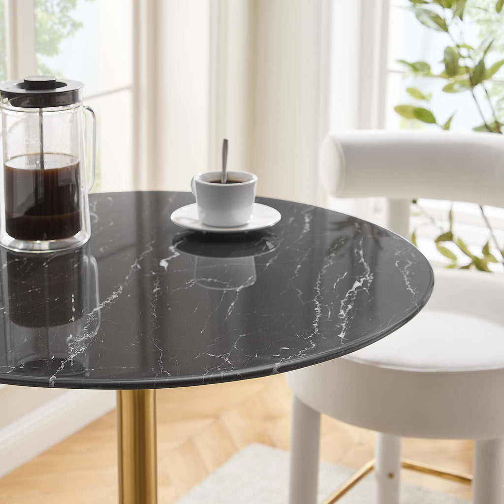 Lippa 28" Round Faux Marble Bar Table by Modway - EEI-5533