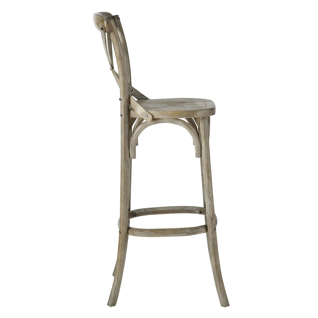 Gear Bar Stool by Modway - Black / Gray / Midnight Blue / Natural / Walnut / White (EEI-5563)