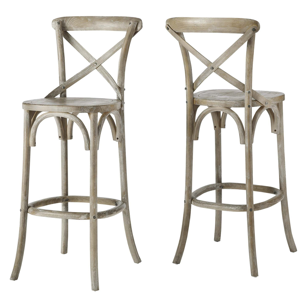 Gear Bar Stool by Modway - Black / Gray / Midnight Blue / Natural / Walnut / White (EEI-5563)
