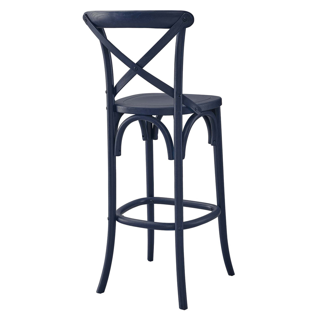 Gear Bar Stool by Modway - Black / Gray / Midnight Blue / Natural / Walnut / White (EEI-5563)