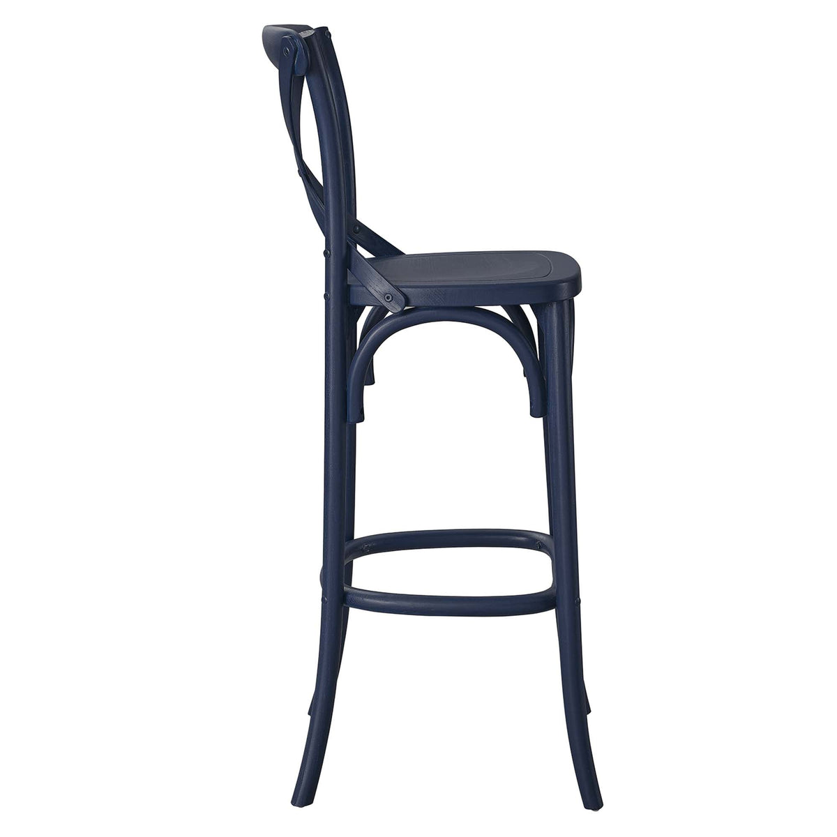 Gear Bar Stool by Modway - Black / Gray / Midnight Blue / Natural / Walnut / White (EEI-5563)