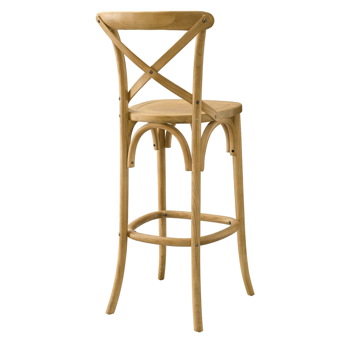 Gear Bar Stool by Modway - Black / Gray / Midnight Blue / Natural / Walnut / White (EEI-5563)