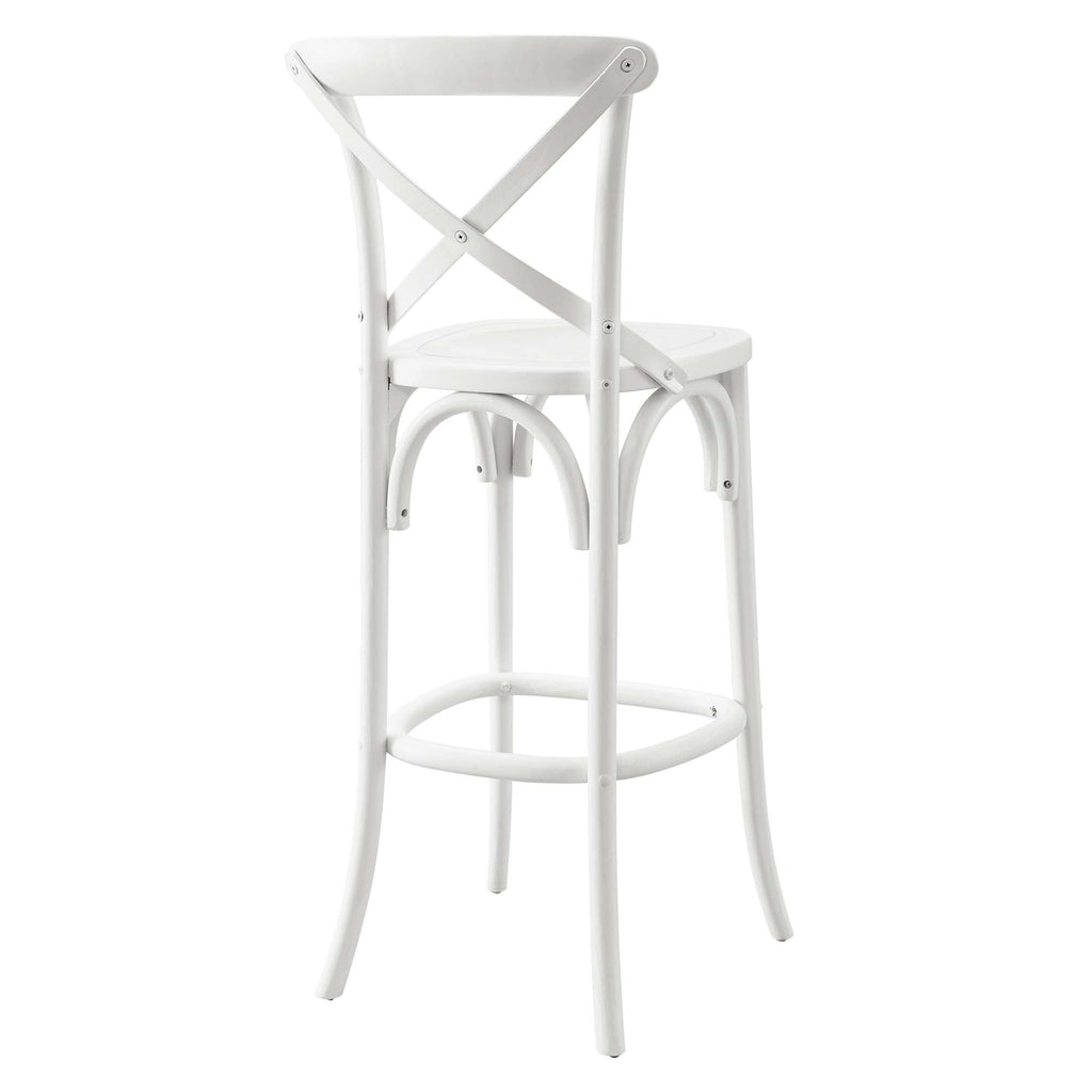 Gear Bar Stool by Modway - Black / Gray / Midnight Blue / Natural / Walnut / White (EEI-5563)