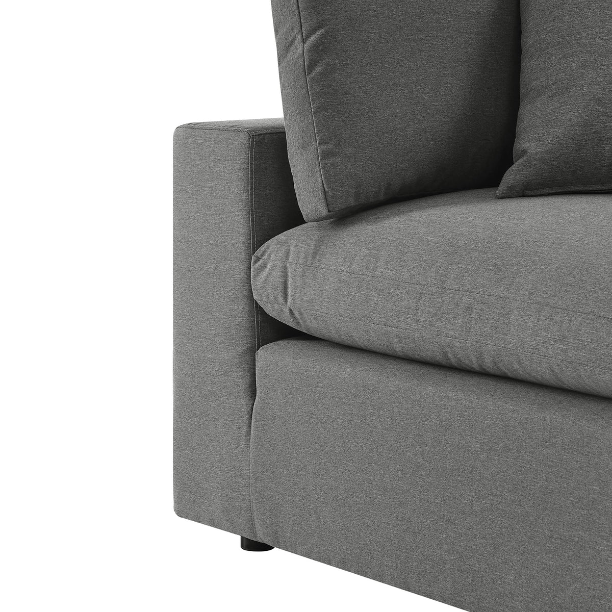 Commix 5-Piece Outdoor Patio Sectional Sofa by Modway - Charcoal / White (EEI-5587)