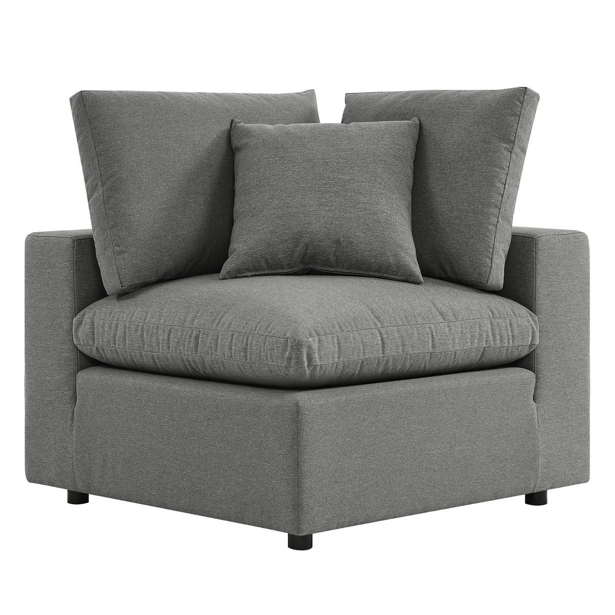 Commix 5-Piece Outdoor Patio Sectional Sofa by Modway - Charcoal / White (EEI-5587)