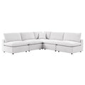Commix 5-Piece Outdoor Patio Sectional Sofa by Modway - Charcoal / White (EEI-5587)