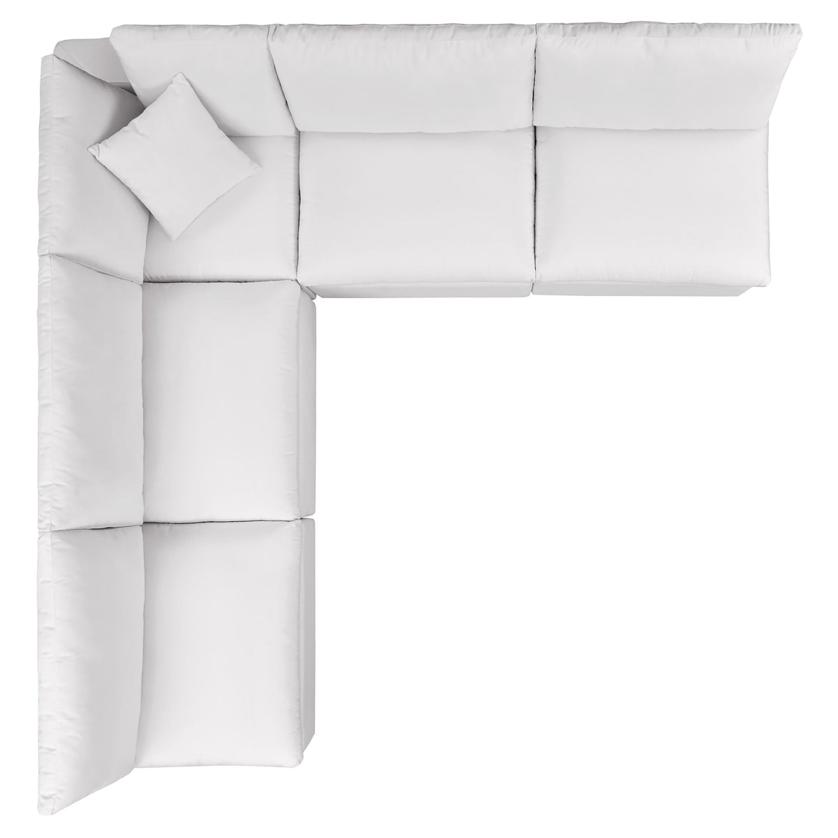 Commix 5-Piece Outdoor Patio Sectional Sofa by Modway - Charcoal / White (EEI-5587)