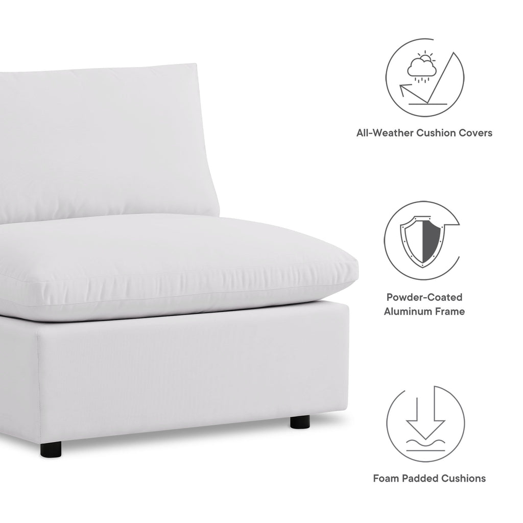 Commix 5-Piece Outdoor Patio Sectional Sofa by Modway - Charcoal / White (EEI-5587)
