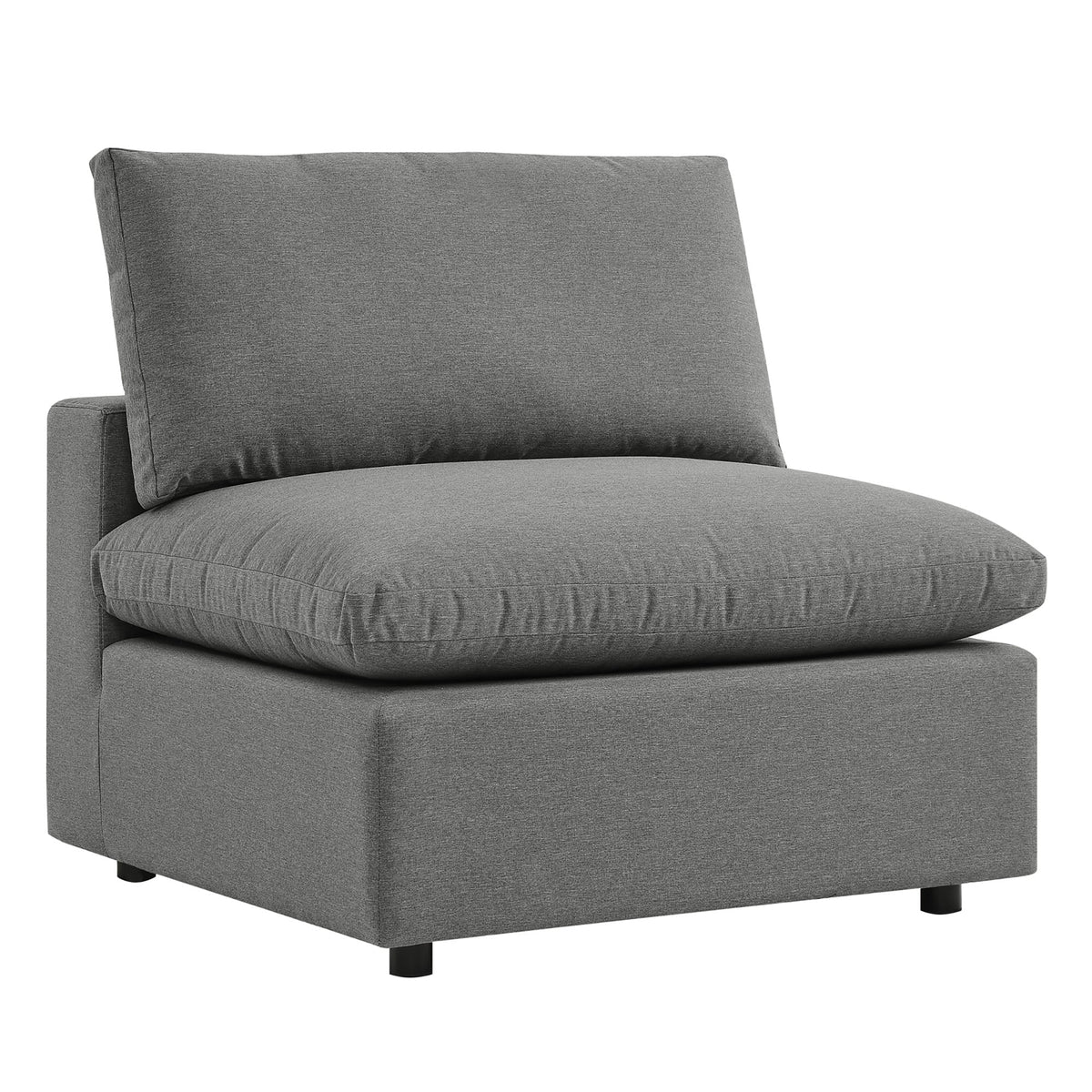 Commix 5-Piece Outdoor Patio Sectional Sofa by Modway - Charcoal / White (EEI-5589)