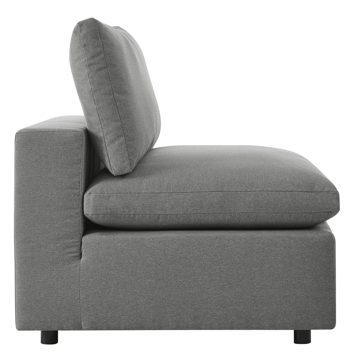 Commix 5-Piece Outdoor Patio Sectional Sofa by Modway - Charcoal / White (EEI-5589)