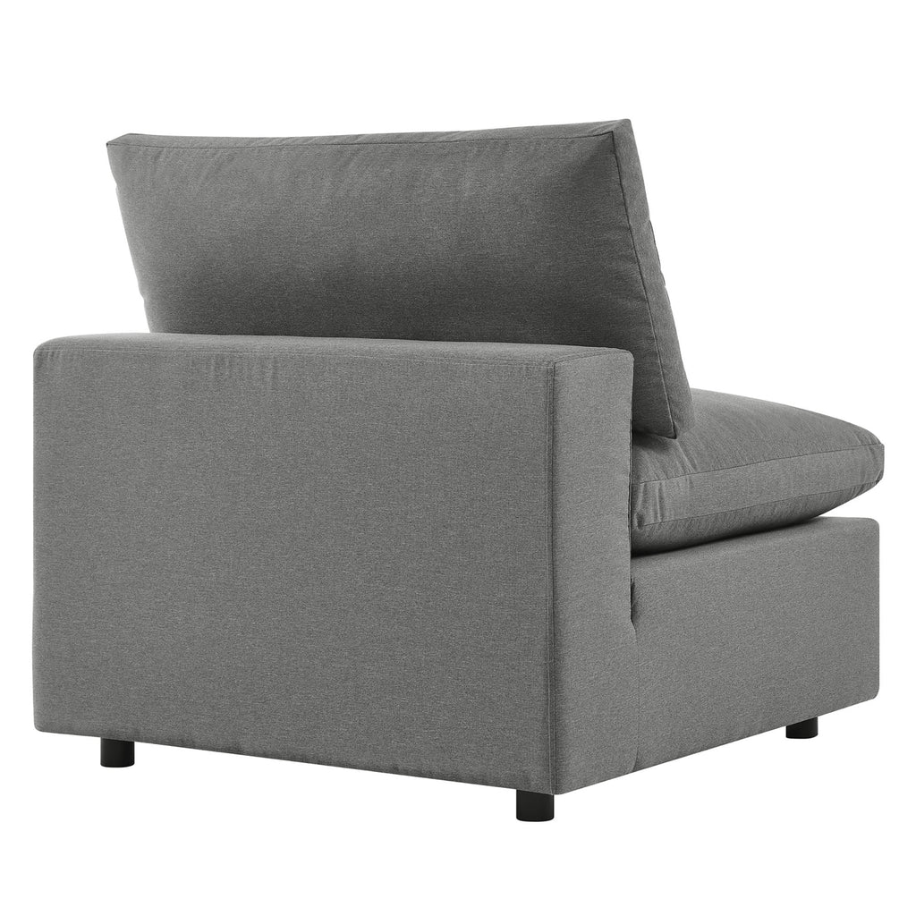 Commix 5-Piece Outdoor Patio Sectional Sofa by Modway - Charcoal / White (EEI-5589)