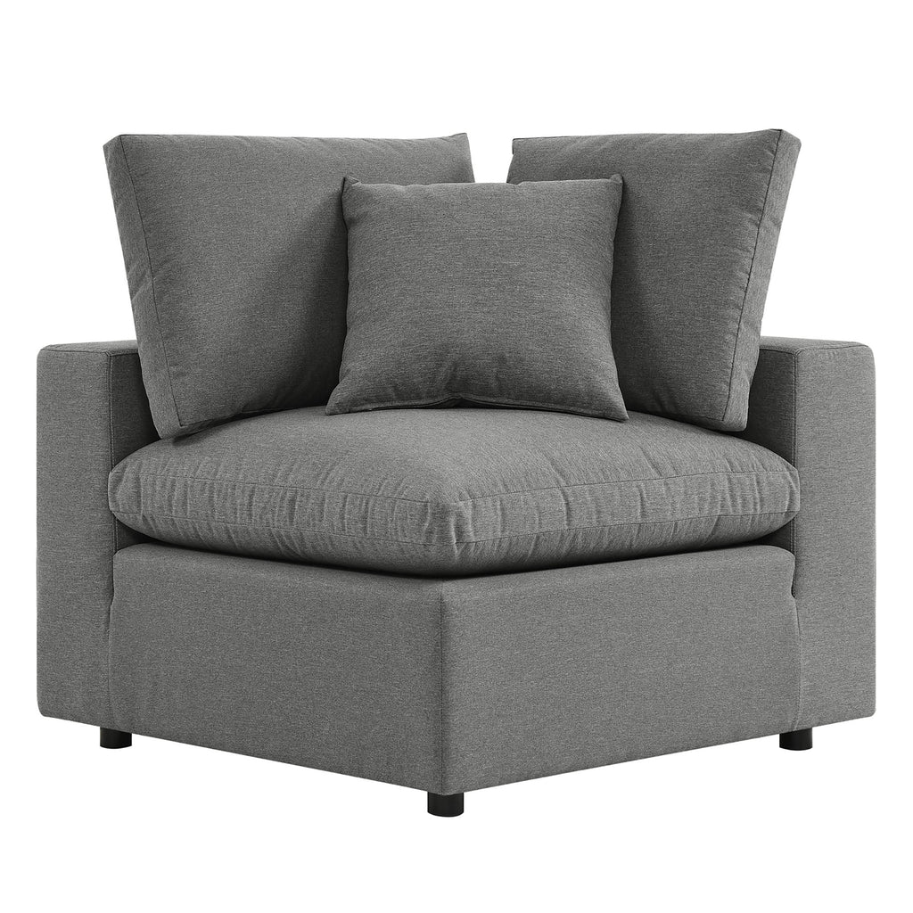 Commix 5-Piece Outdoor Patio Sectional Sofa by Modway - Charcoal / White (EEI-5589)