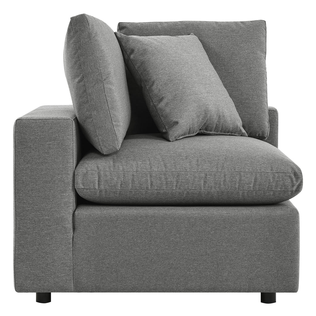 Commix 5-Piece Outdoor Patio Sectional Sofa by Modway - Charcoal / White (EEI-5589)