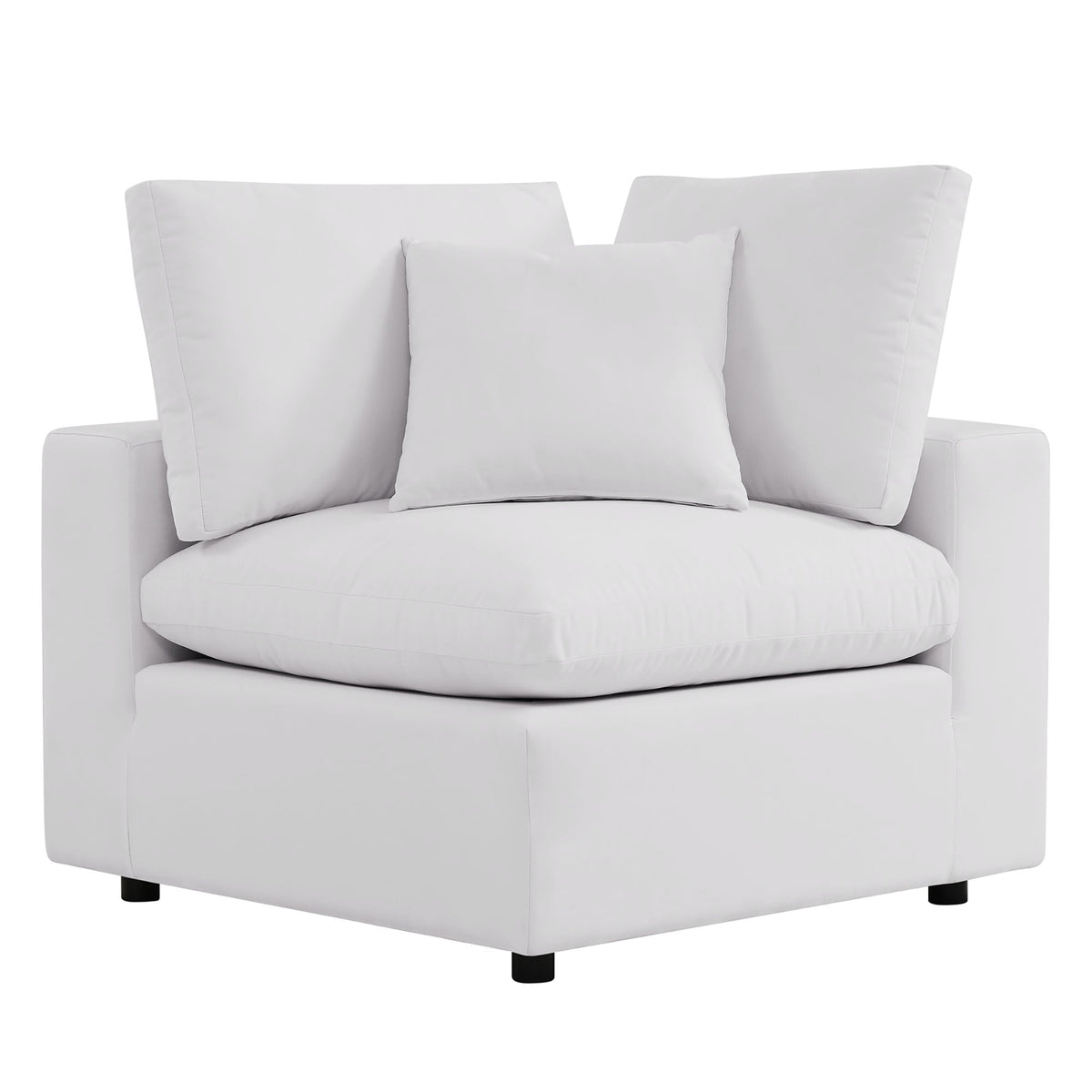 Commix 5-Piece Outdoor Patio Sectional Sofa by Modway - Charcoal / White (EEI-5589)