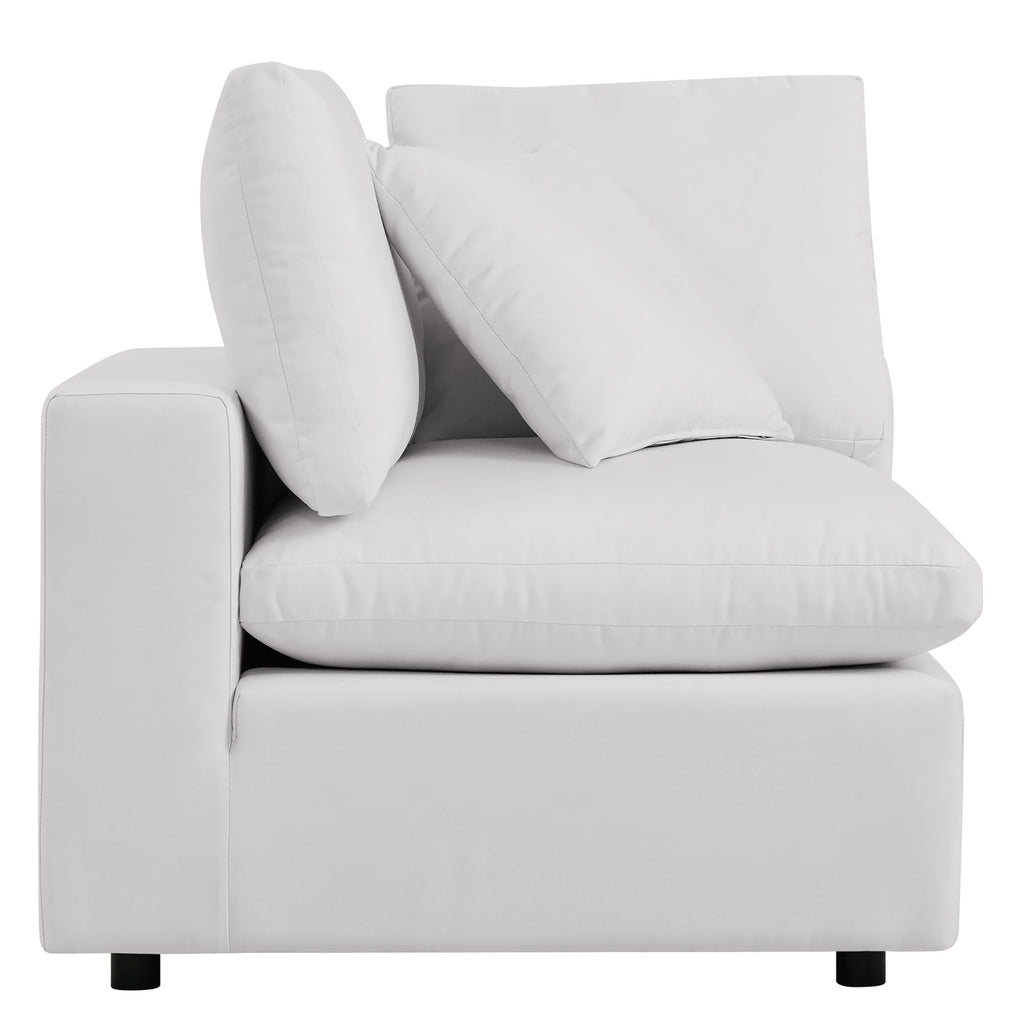 Commix 5-Piece Outdoor Patio Sectional Sofa by Modway - Charcoal / White (EEI-5589)