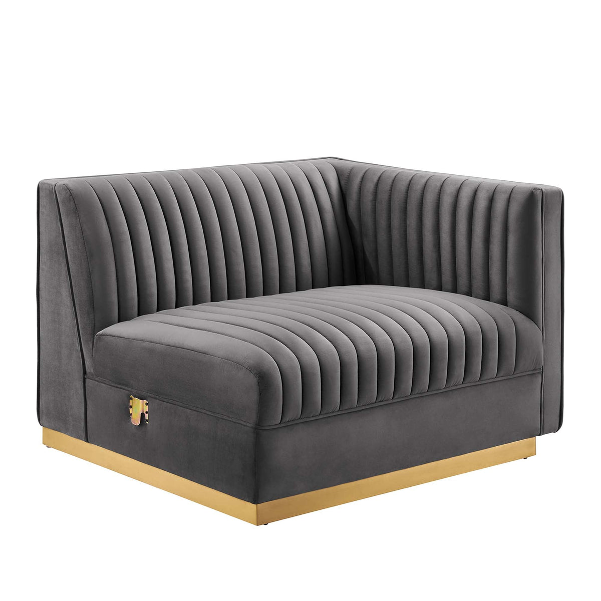 Sanguine 5-Piece Channel Tufted Performance Velvet Modular Sectional Sofa by Modway