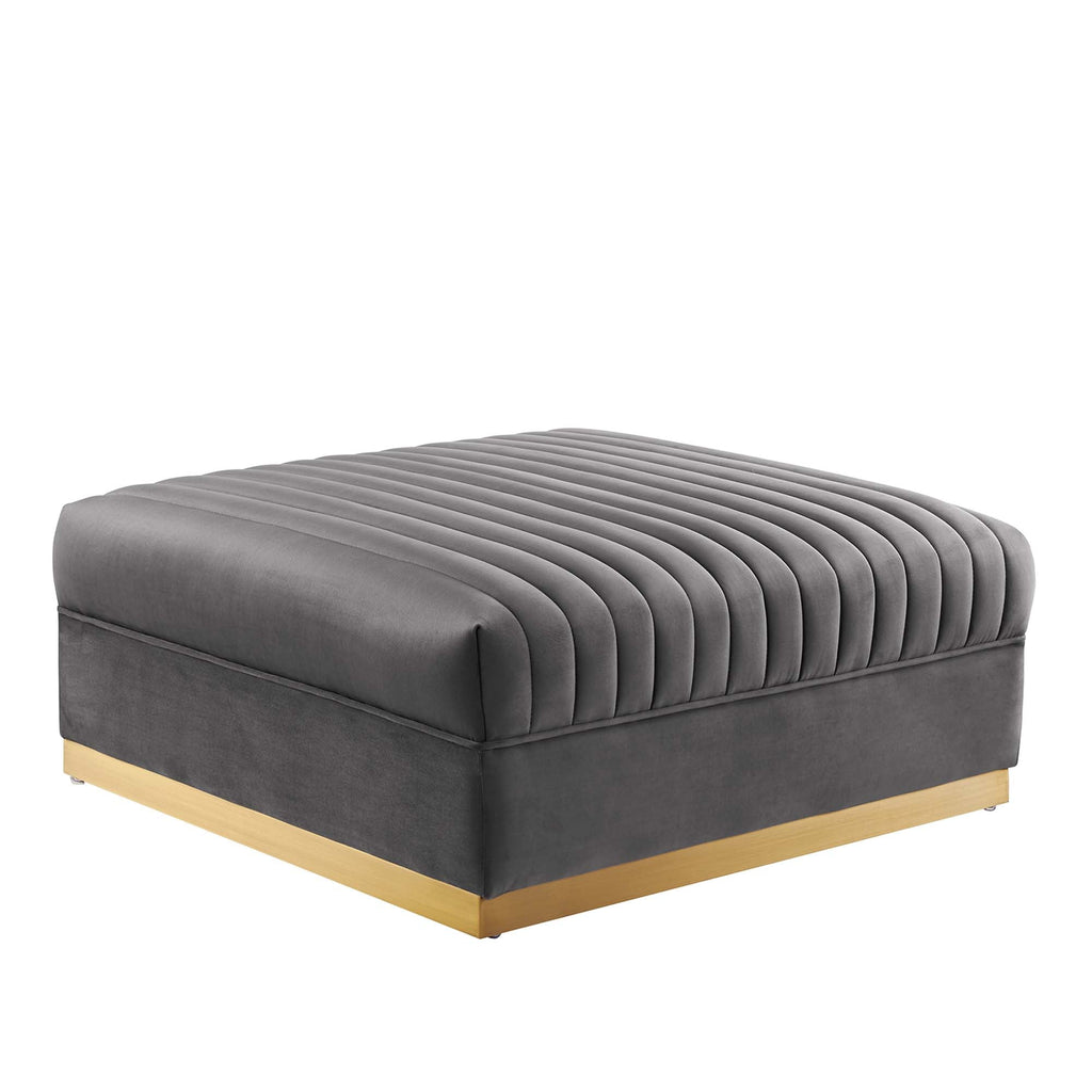 Sanguine 5-Piece Channel Tufted Performance Velvet Right-Facing Modular Sectional Sofa by Modway