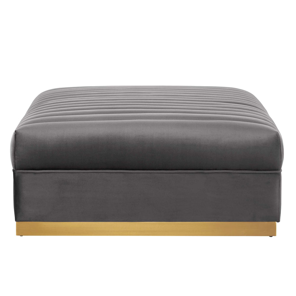 Sanguine 5-Piece Channel Tufted Performance Velvet Right-Facing Modular Sectional Sofa by Modway