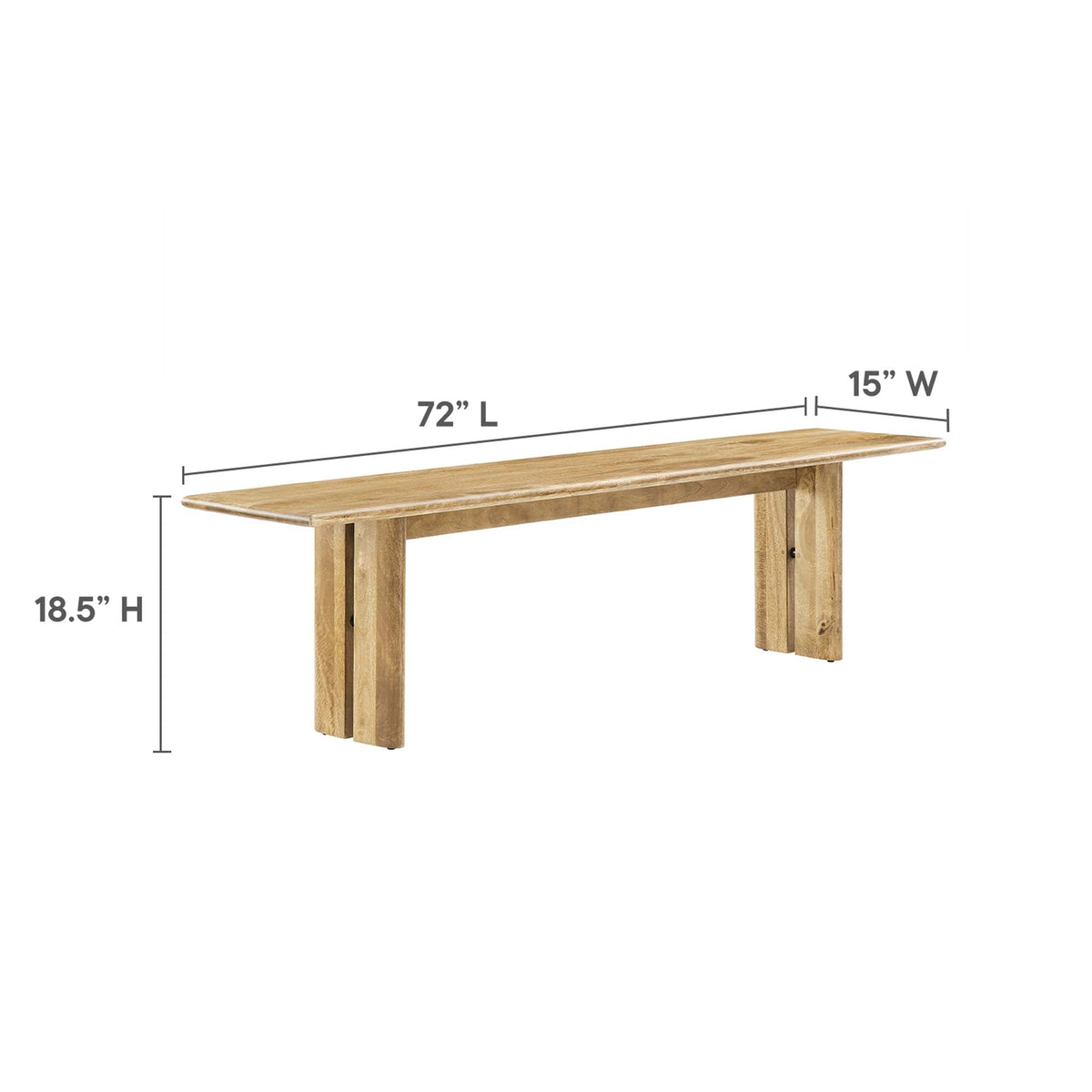 Amistad 46" Wood Bench by Modway