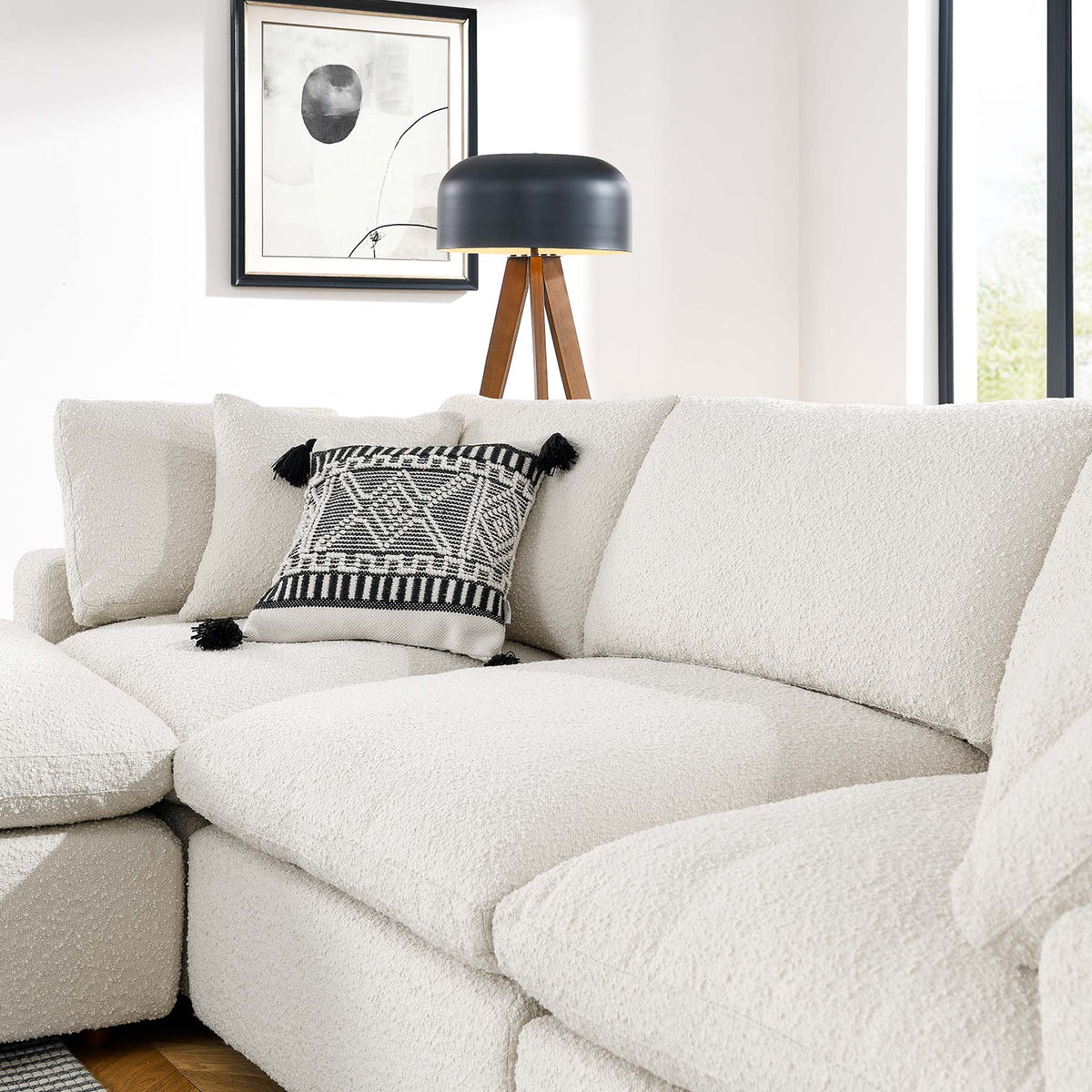 Commix 4-Piece Down Filled Overstuffed Boucle Fabric Sectional Sofa by Modway