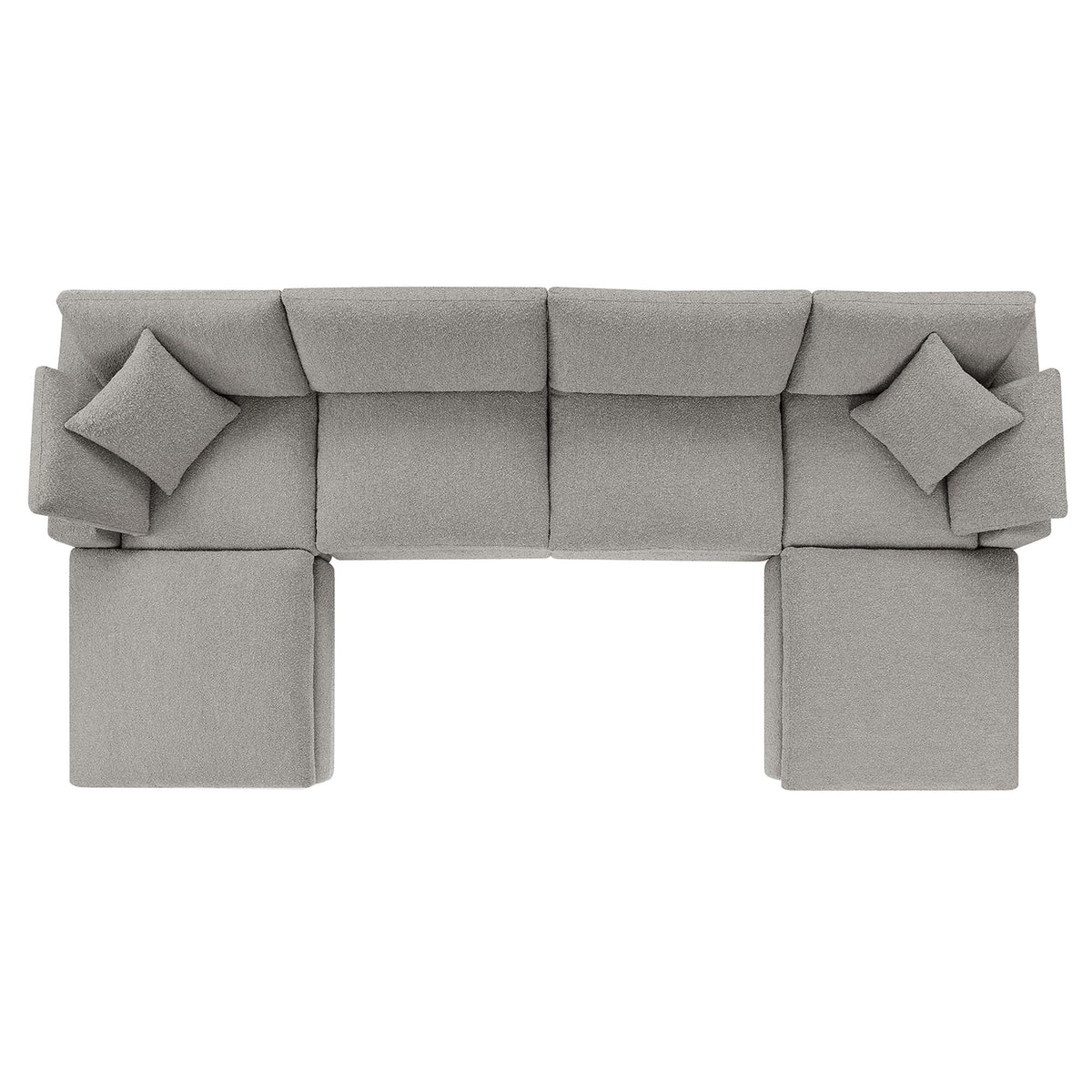 Commix 6-Piece Down Filled Overstuffed Boucle Sectional Sofa by Modway