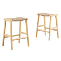 Saoirse Woven Rope Wood Counter Stool Set of 2 by Modway