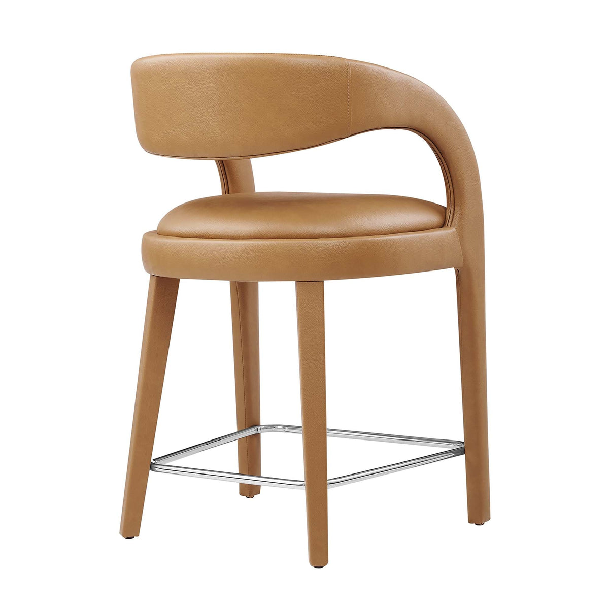 Pinnacle Vegan Leather Counter Stool Set of 2 by Modway