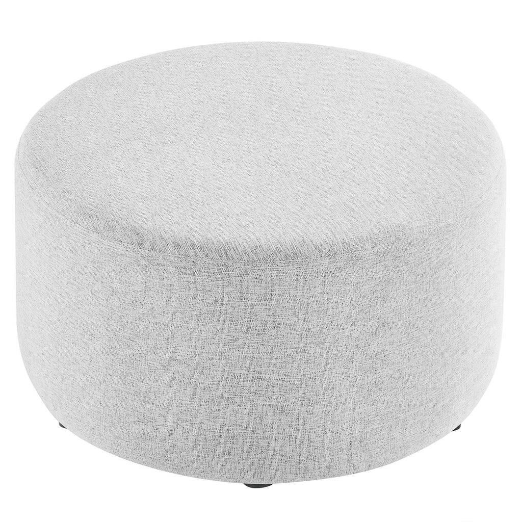Callum Large 23" Round Woven Heathered Fabric Upholstered Ottoman by Modway